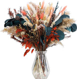 60Pcs Natural Dried Pampas Grass Bouquet Natural Dried Flower Bouquet Bunny T.. Pampas Grass