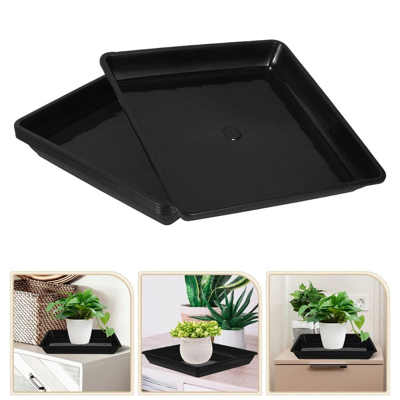 5pcs Stylish Plant Pot Trays Classic Garden Pot Trays Flower Pot Pallets Garden Plants