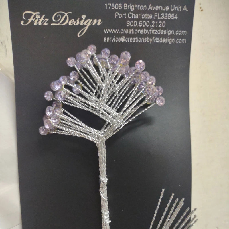 Fitz Design Diamond Rhinestone Quintet, Light Purple, Bouquet Rhinestones Bouquet