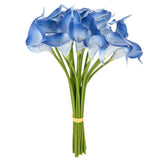 20-Pack Artificial Calla Lily Flowers 14 Inch for Home [Black Blue] Lily