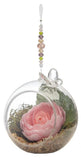 Ganz E9 Wedding Home Decor Pink Peony Single Flower Terrarium 5in Ornament Peony