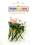 Dollhouse Miniature Bright Delights Dozen Pink Roses and Rose Buds. E1005 Roses