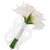Artificial Flower Bouquet Lily Fake Wedding Bridesmaids Bouquets for Bouquet