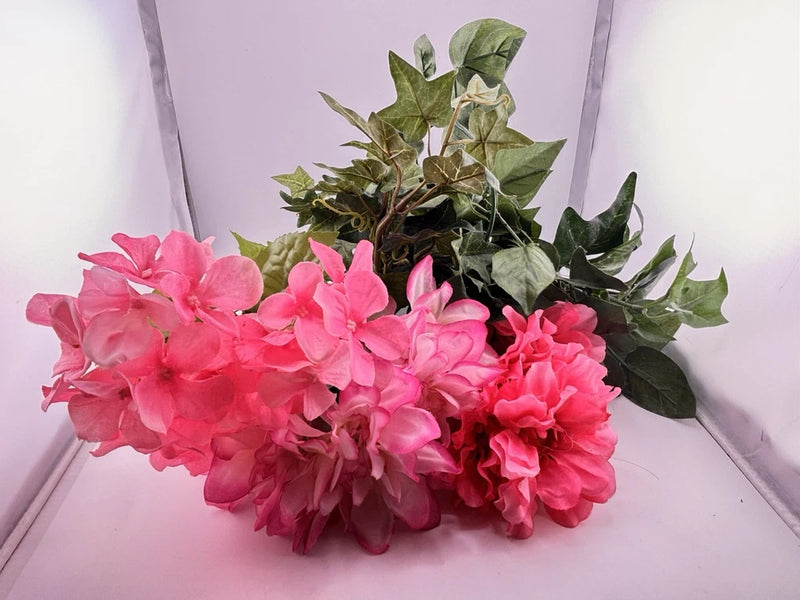 Faux Hydrangeas Bouquet Silk Flowers Hydrangea