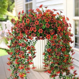 Artificial Hanging Flowers Plants for Outdoor Spring Decoration,2 PCS Faux Silk Daisies