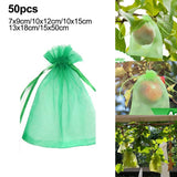 50PCS Garden Plant Fruit Vege Drawstring Bags Against Pest Bird Garden Plants