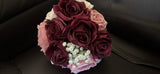 Ling's moment 9" Bridesmaid Bouquet, Pinks Red Wedding Bride  Throw away Bouquet