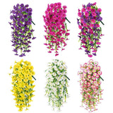 1 pcs Uv-resistant Artificial Morning Glory & Eucalyptus Hanging Decor - Perfect Roses