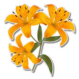 Lily Flowers Car Laptop Phone Vinyl Sticker  - SELECT SIZE Lily