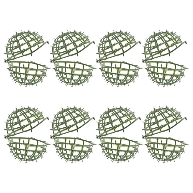 8 Pcs Faux Green Ball Frame Rack Plant Support Cage Flower Display Green Plant