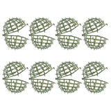 8 Pcs Faux Green Ball Frame Rack Plant Support Cage Flower Display Green Plant