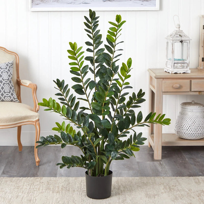 4Õ Artificial ZZ Plant Zamioculcas Plant Home Office Decor. Retail $205 Green Plant