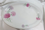 Vintage 1969 Tirschenreuth Large Oval Serving Platter Bavaria Germany Carnation Carnation