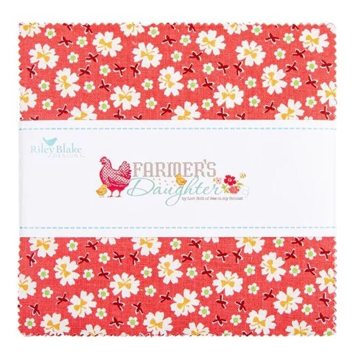 5" Charm Pack - Farmer's Daughter Riley Blake Designs Fabric Precuts M520.62 Flowering Plants