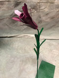 Recycled Hand Made All steel welded Burgandy Lilly flower garden stake yard art Garden Plants