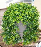 Faux Outdoor Plants Fake Hanging Plants for Outdoors Outside Decorations, 2 P... Green Plant