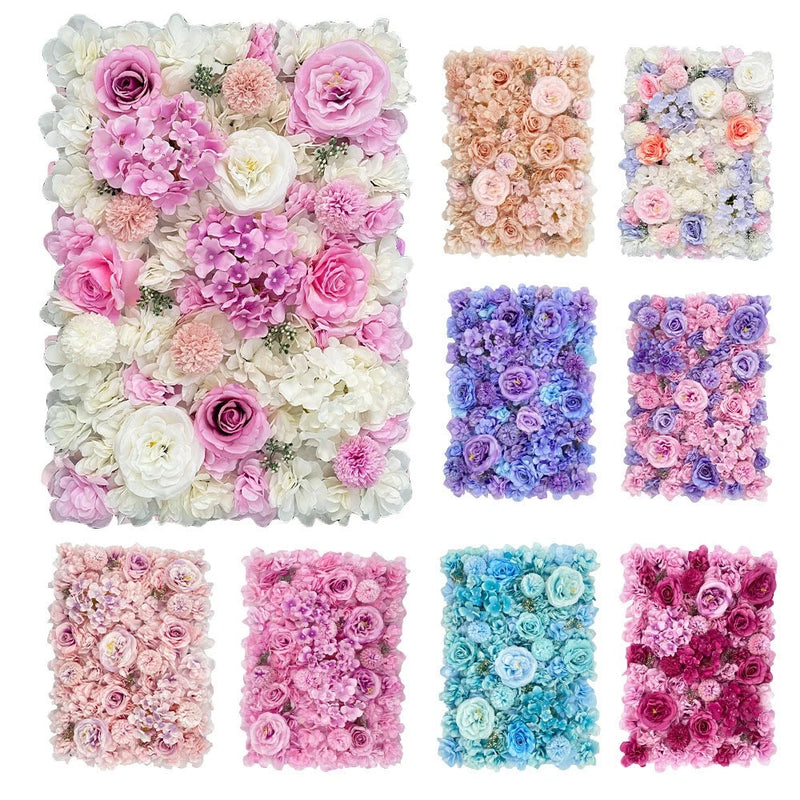 Wedding flower wall background decoration row window peony hydrangea rose wall Hydrangea