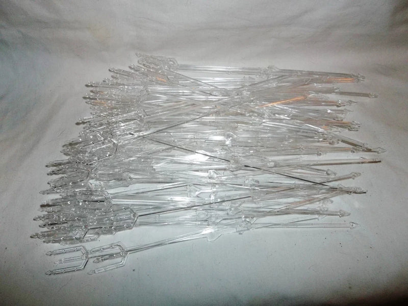 Lot of 50 Clear Plastic Florist Bouquet Picks/ Card Holders, New Bouquet