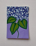 ACEO Original Hydrangea Flower Mini Painting Art Card By Liz Benavides Hydrangea