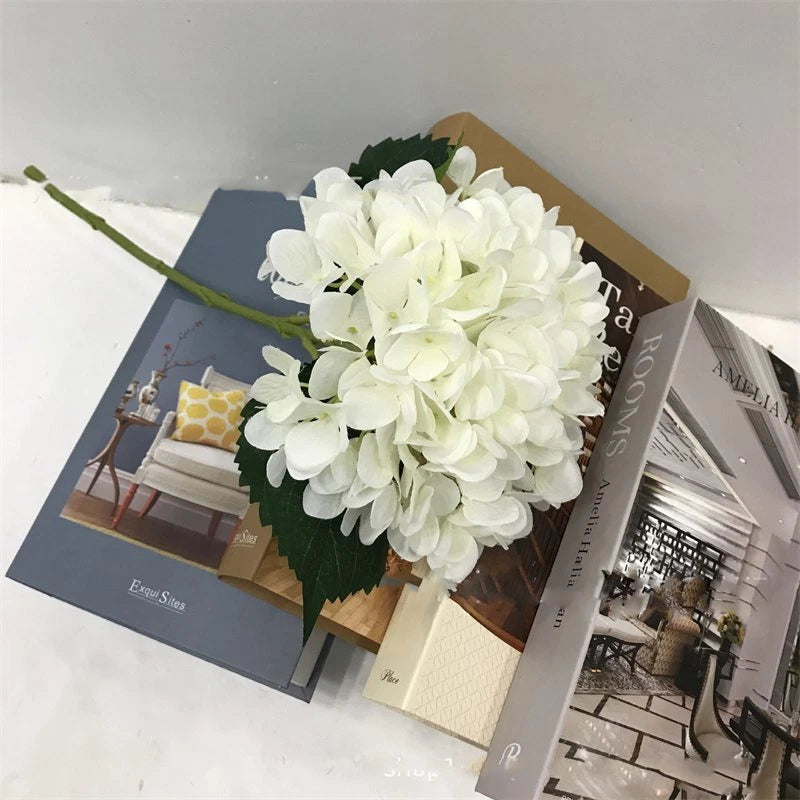Artificial Flower Wedding Props Single Artificial Plant Set 2-Leaf Hydrangea Hydrangea