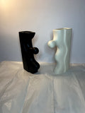 Ceramic Vases, Dingrich Set of 2 Modern Vases Irregular Design for Pampas Grass Pampas Grass