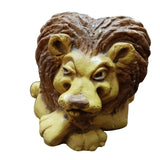 lion planter succulent pot signed artist unknown garden plants 9x6 Garden Plants