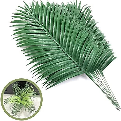 Szjias 12 Pcs Artificial Palm Leaves Palm Branches Plants Tropical Gre Green Plant
