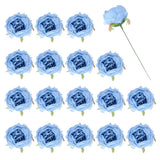 25Pcs Peonies Artificial Flowers, Fake Peony Flowers with Stems, Sky Blue Peony