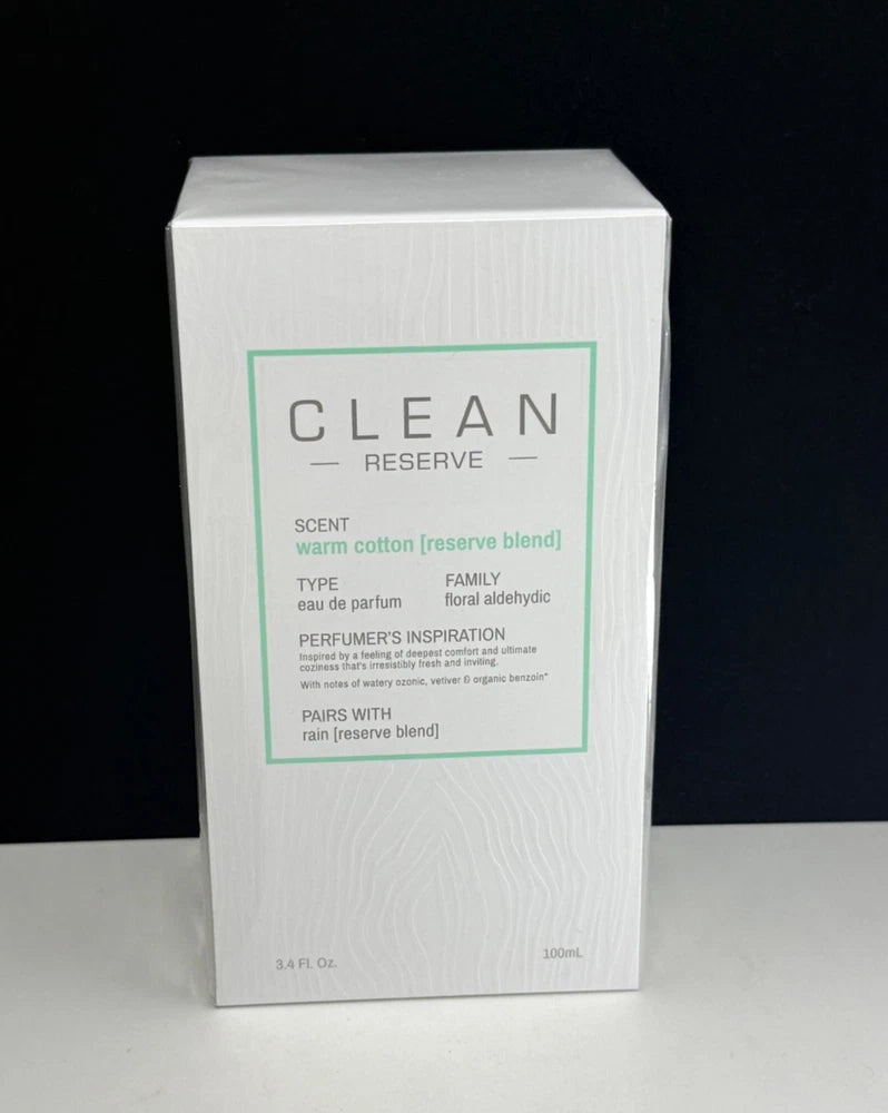 Clean Reserve Warm Cotton Eau De Parfum 3.4 oz Floral Woody NIB EDP