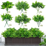 Fake Outdoor Plants, Faux Leaves Artificial Greenery Outdoor Artificial Plant... Green Plant