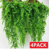 4pc Artificial Hanging Plant Fake Eucalyptus Leaf Vine Home Garden Wedding Decor Green Plant