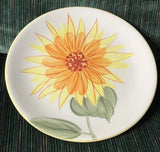Dansk Tropical Swirls LEMON ZEST Accent Salad Plate(s) "Sunflower" 9" EXCELLENT Sunflower
