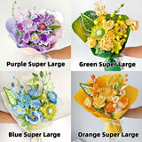Crochet Flower Bouquet Ð Handmade Tulip, Rose, Sunflower | Forever Yarn Gift Green Plant