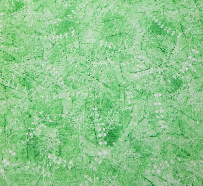 Flower Jewels BTY Teresa Ascone P&B Textile Leafy Grass Green Floral Flowering Plants