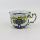 Imolarte Garafano Imola Blue Carnation Coffee Cup Faenza Italy Carnation
