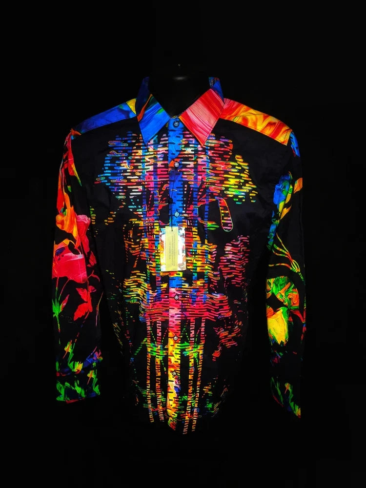 Robert Graham Victory Bouquet Long Sleeve Shirt Size Medium Bouquet