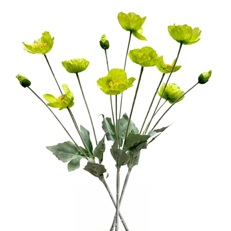 Poppies Flowers Artificial,Ranunculus Artificial Flowers,Silk Flowers with St... Ranunculus