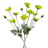 Poppies Flowers Artificial,Ranunculus Artificial Flowers,Silk Flowers with St... Ranunculus