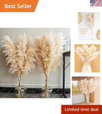 Pampas Grass Decor Tall 40 Inch 10 Stems Boho Wedding Party Farmhouse Pampas Grass