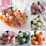 1-5Bundles Artificial Flowers Bouquet Fake Plant Bunch Wedding Party Home Decor Hydrangea