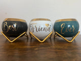 "Best Friend Ever" 3 Pcs Succulent Pots by PeraBella Green Plant