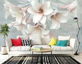 3D Lily Flower ZHUA7960 Wallpaper Wall Murals Removable Self-adhesive Amy Lily
