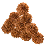 10 PCS Artificial Silk Chrysanthemum Flowers 10.6 Inch Coffee, Faux Ball Decor Hydrangea