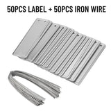 Plant Labels Aluminum 50 Set Double-Sided Write Garden Indoor & Outdoor Garden Plants