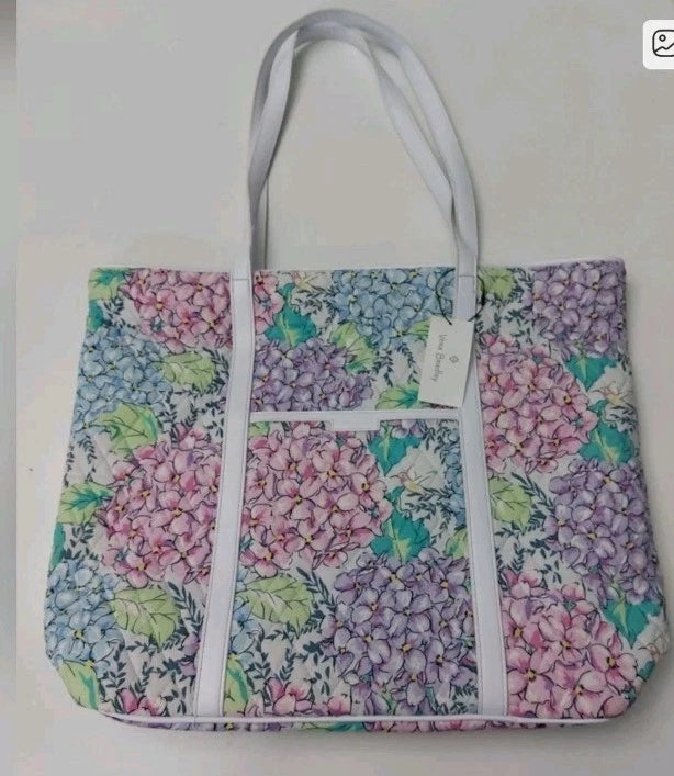 Vera Bradley - Vera Trimmed Large Tote Bag - Happy  Hydrangeas NWT Hydrangea