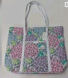 Vera Bradley - Vera Trimmed Large Tote Bag - Happy  Hydrangeas NWT Hydrangea