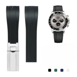 Premium Quality Soft Rubber Silicone Watch Strap Band Sports Mens fit Rolex 20mm Roses