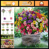 24 Bundles Lifelike UV Protected Artificial Flowers - No Fade Silk Plants for Ga Flowering Plants