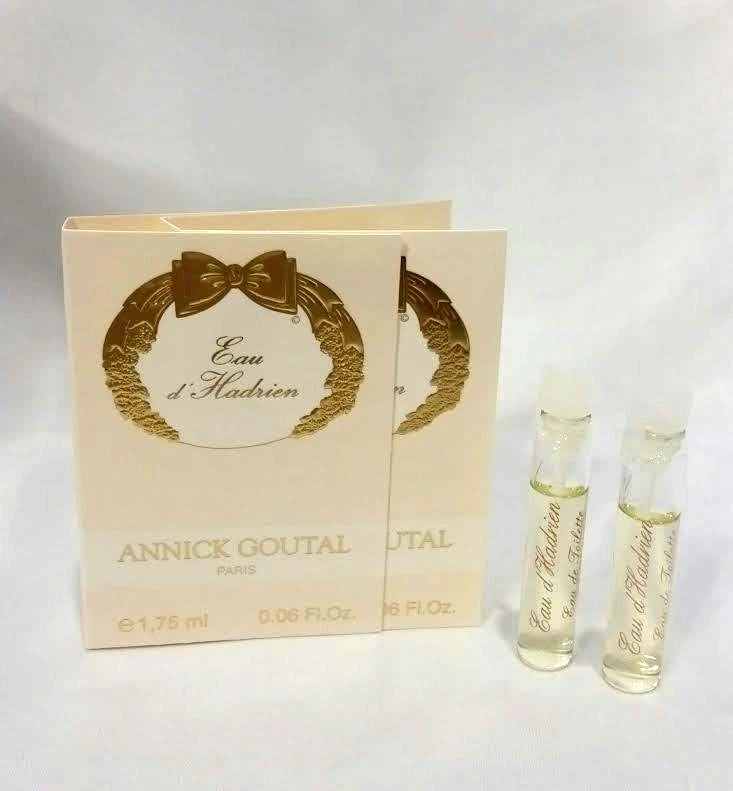 (2PCS) EAU D'HADRIEN Annick Goutal EDT 0.06oz-1.75ml SPLASH SAMPLE VIAL (C14 EDT