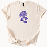 Hydrangea Flower Shirt Blue Floral Graphic Tee Hydrangea